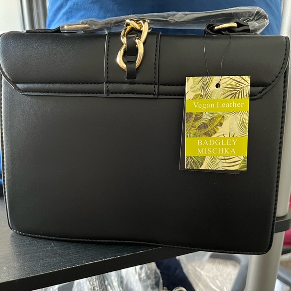 BADGLEY MISHKA Black Studded Designer Bag
